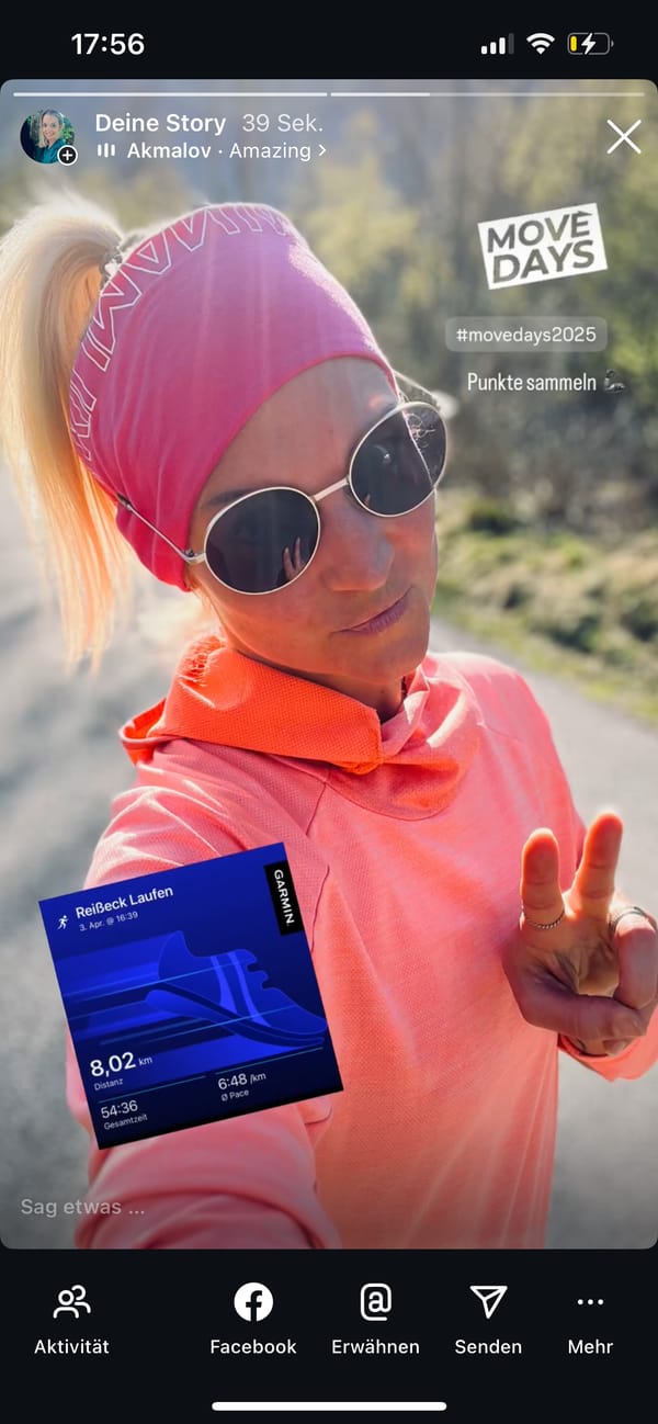 Eine Einzeluserin, die während der MOVEVO MOVE DAYS Punkte sammelt